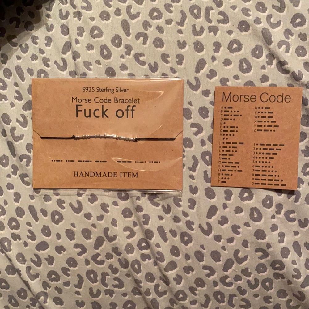 Morse Code “F*** off” Bracelet